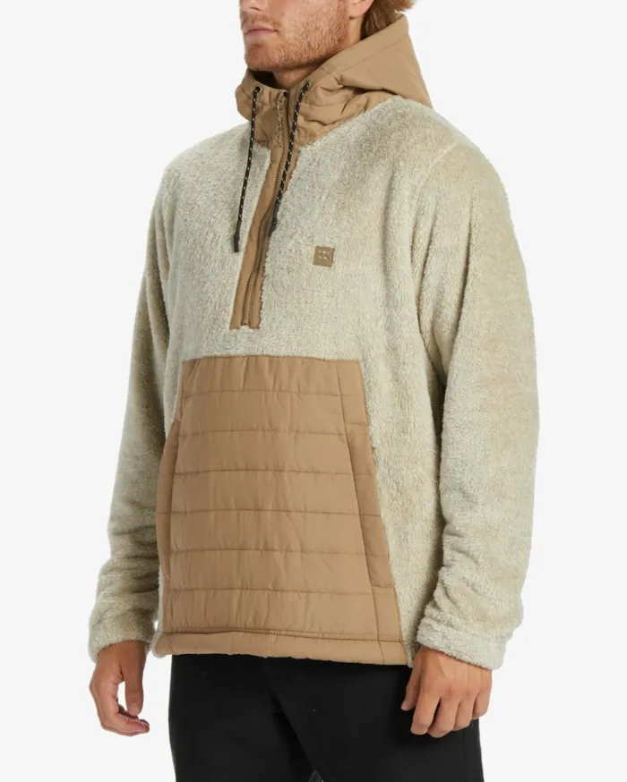 ADiv Badger Hooded HalfZip Pullover Oatmeal Heather Men Billabong Hoodies and Fleece