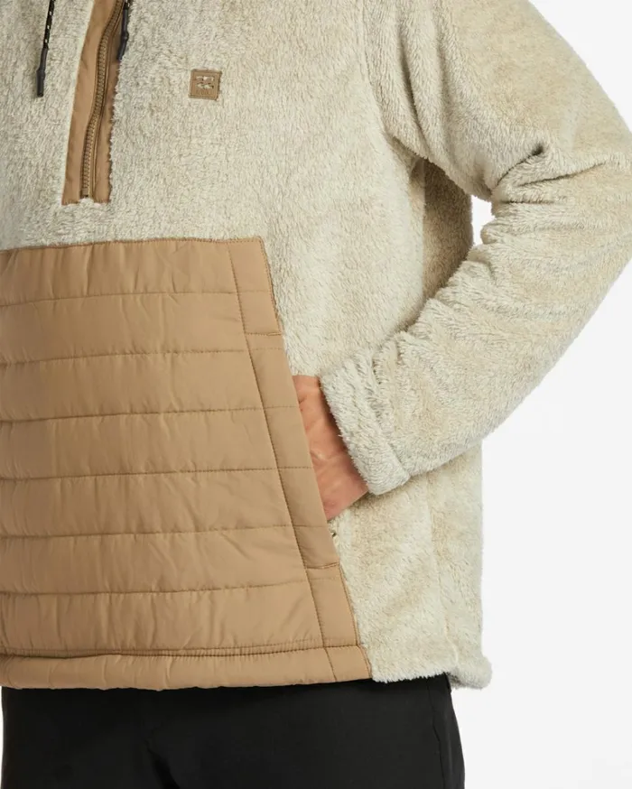 ADiv Badger Hooded HalfZip Pullover Oatmeal Heather Men Billabong Hoodies and Fleece