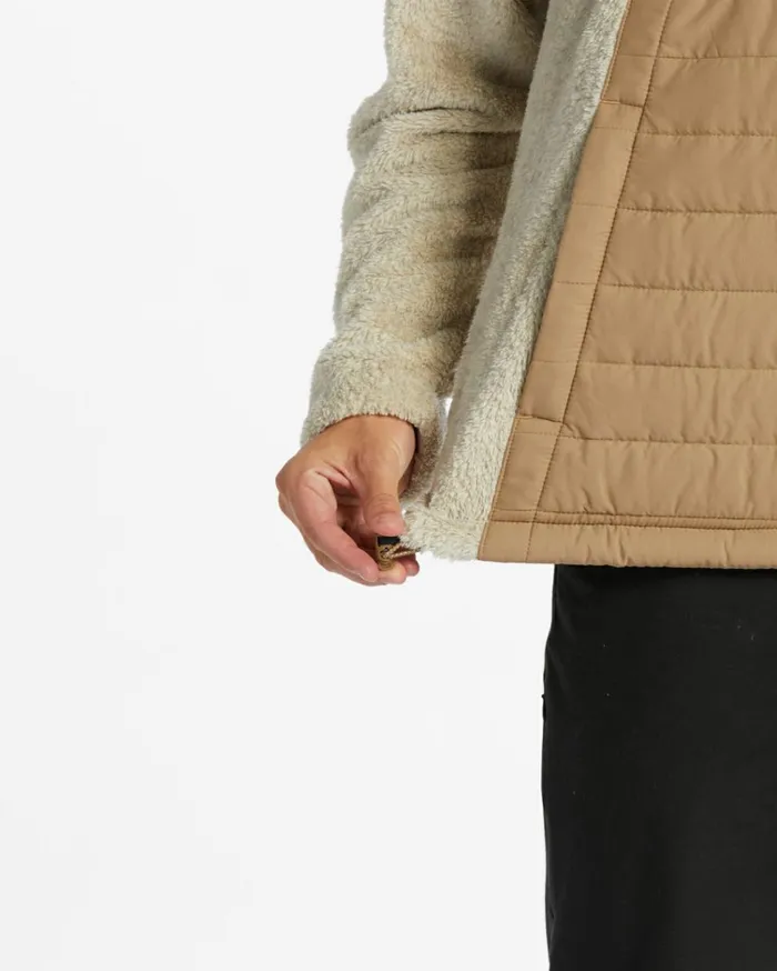 ADiv Badger Hooded HalfZip Pullover Oatmeal Heather Men Billabong Hoodies and Fleece