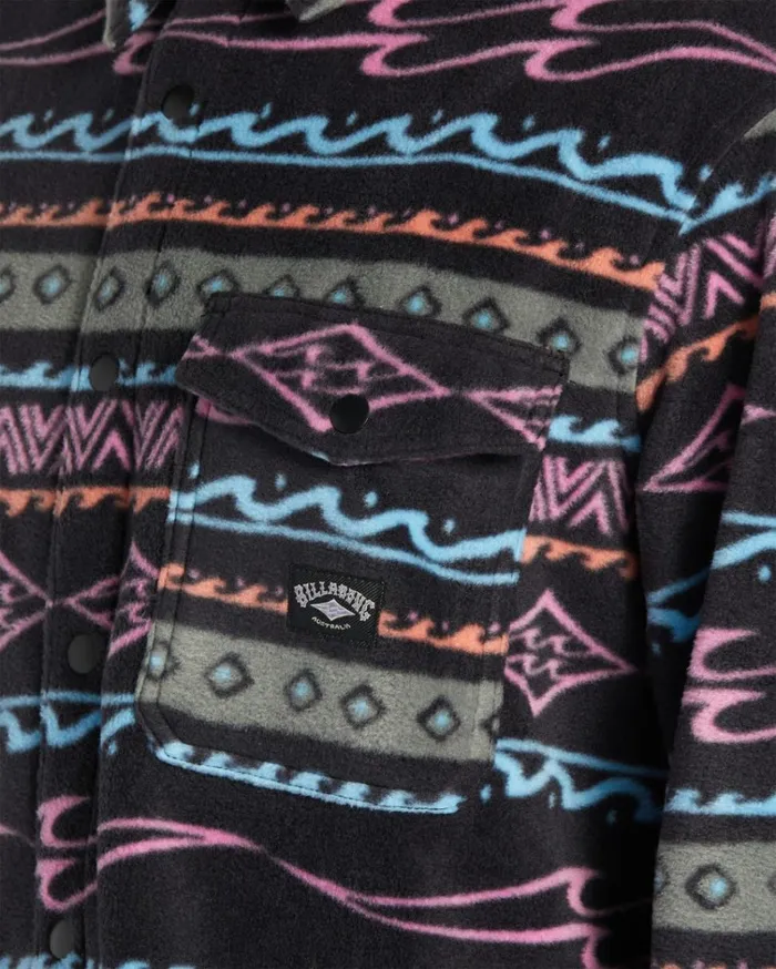 ADiv Furnace Flannel Shirt Purple Ash Men Billabong Hoodies and Fleece