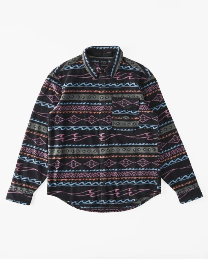 ADiv Furnace Flannel Shirt Purple Ash Men Billabong Hoodies and Fleece