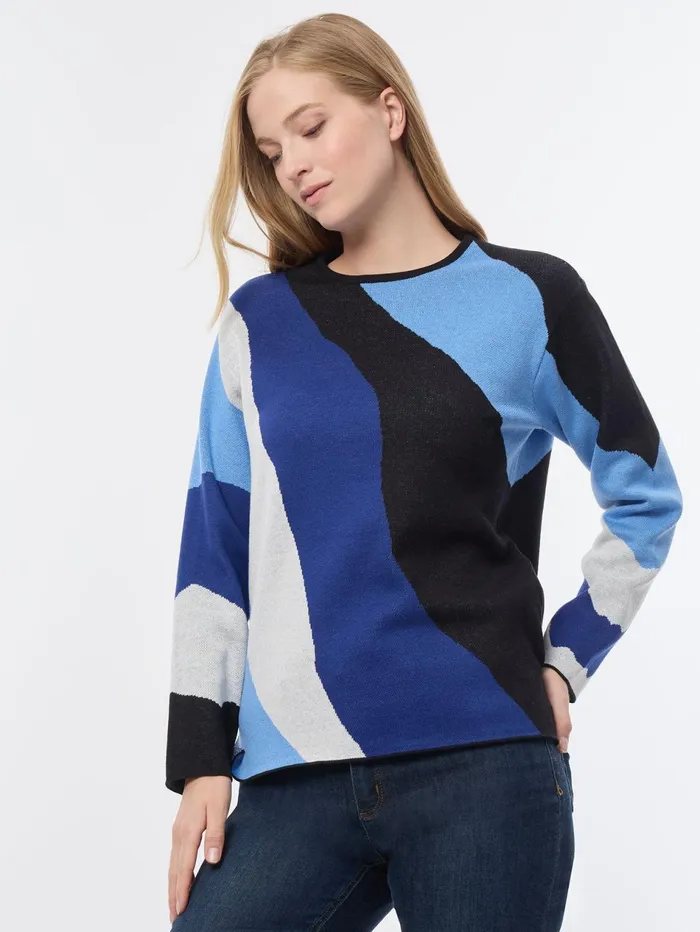 Abstract Colorblock Sweater Women Jones New York Sweaters and Cardigans