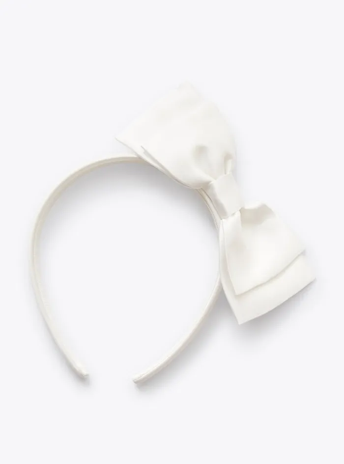 Accessories Baby 036Girl 216 Il Gufo Headband With White Maxi Bow
