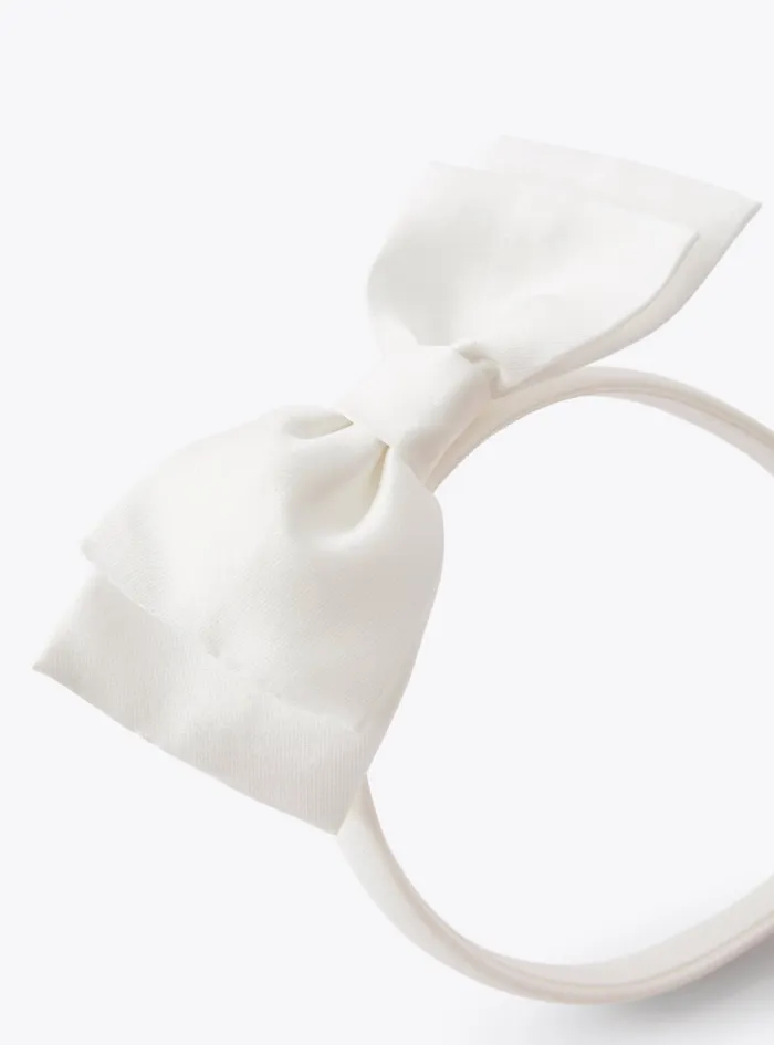 Accessories Baby 036Girl 216 Il Gufo Headband With White Maxi Bow