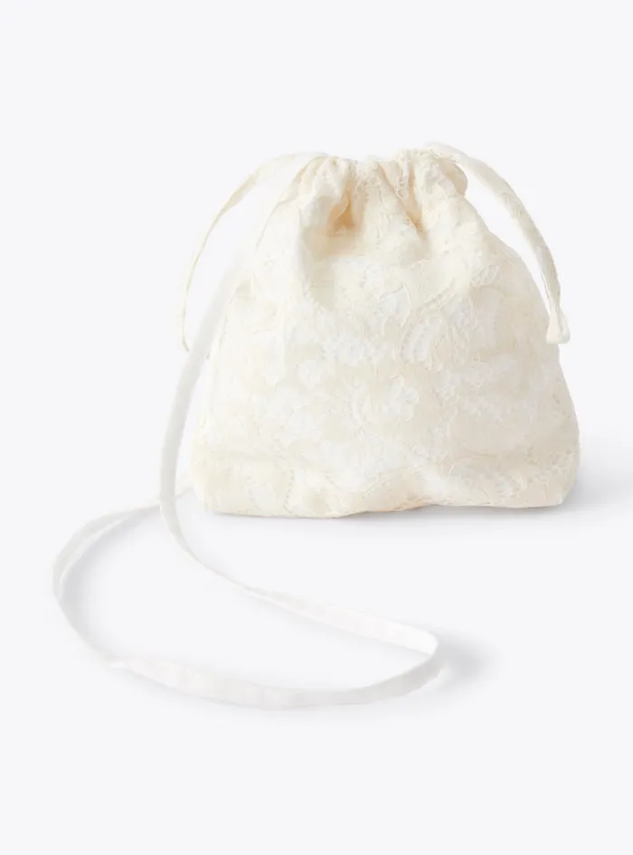 Accessories Girl 216 Il Gufo Drawstring Bag In Lace