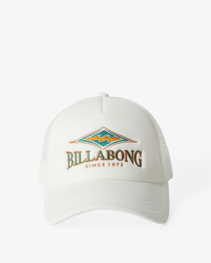 Across Waves Trucker Hat Salt Crystal 2 Women Billabong Hats and Beanies