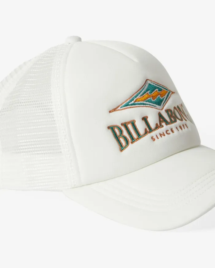 Across Waves Trucker Hat Salt Crystal 2 Women Billabong Hats and Beanies