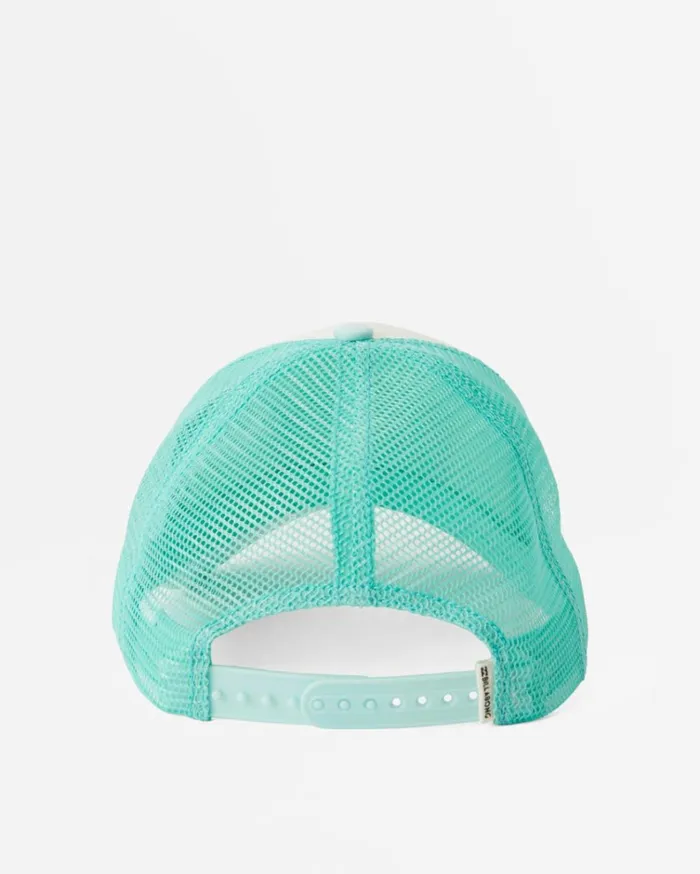 Across Waves Trucker Hat Tropical Blue Women Billabong Hats and Beanies