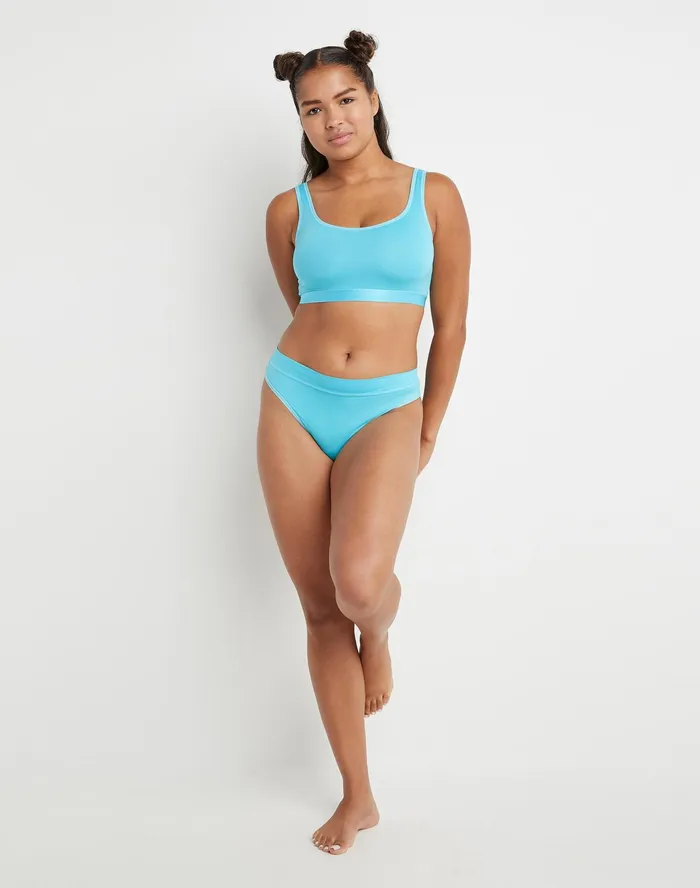 Active Brights Bralette C Logo Summer Sky Blue Women Champion Sports Bras and Bralettes