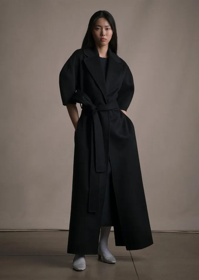 Adam Lippes Abrigo Regency De Cashmere Doble Cara Negro Womens Coats and Jackets