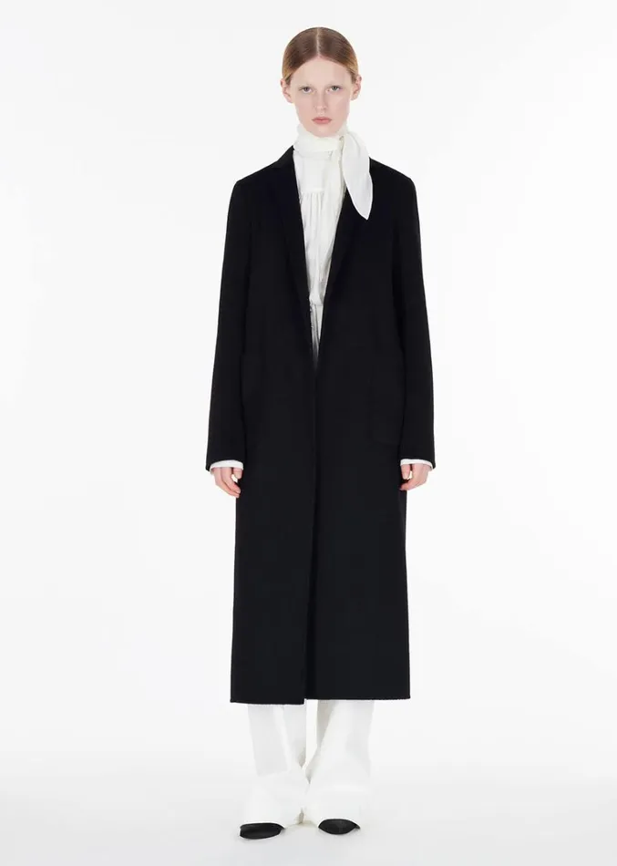 Adam Lippes Abrigo Vanessa De Cashmere Zibelina Negro Womens Coats and Jackets