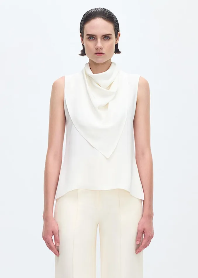 Adam Lippes Bandera Shell Ivory Womens Tops