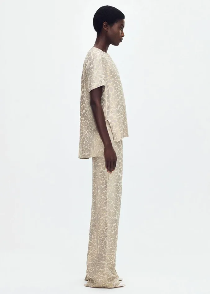 Adam Lippes Banks Pant Pale Grey Multi Womens Pants