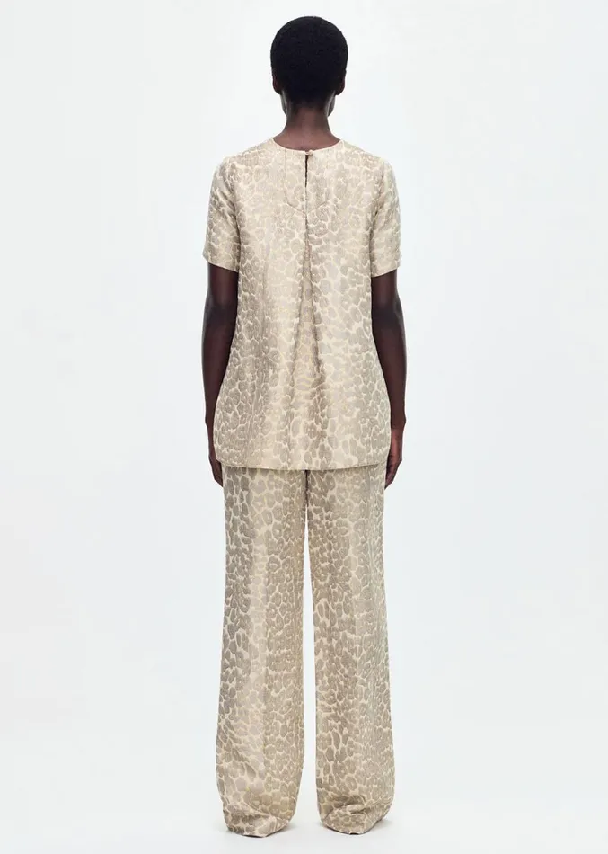 Adam Lippes Banks Pant Pale Grey Multi Womens Pants