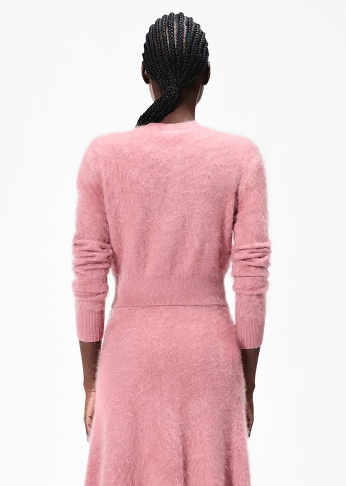 Adam Lippes Cruz Cardigan Rose Womens Sweaters and Knitwear