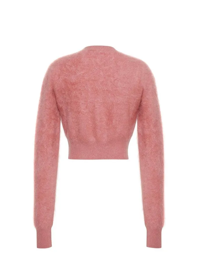 Adam Lippes Cruz Cardigan Rose Womens Sweaters and Knitwear