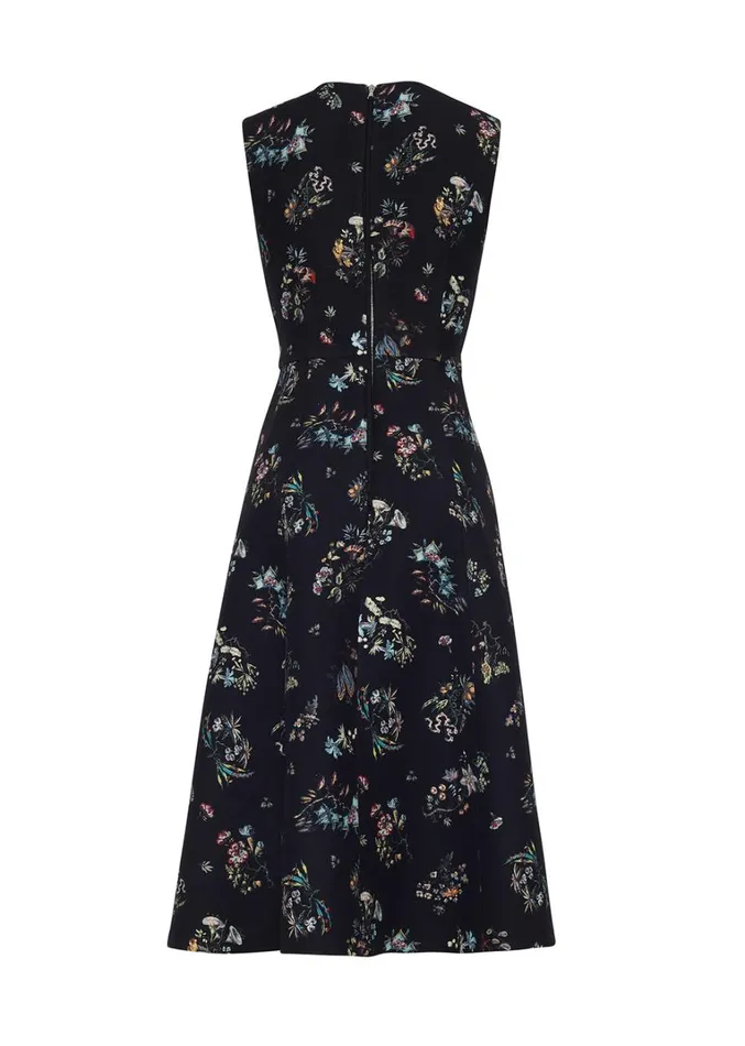 Adam Lippes Eloise Dress Black Floral Womens Dresses