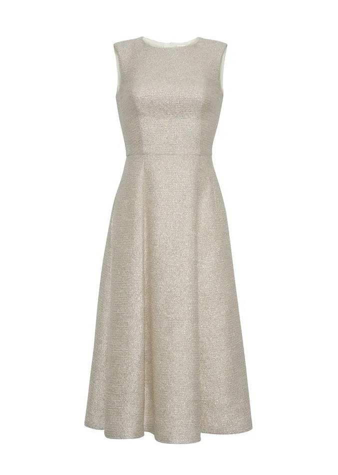 Adam Lippes Eloise Dress Metallic Multi Womens Dresses