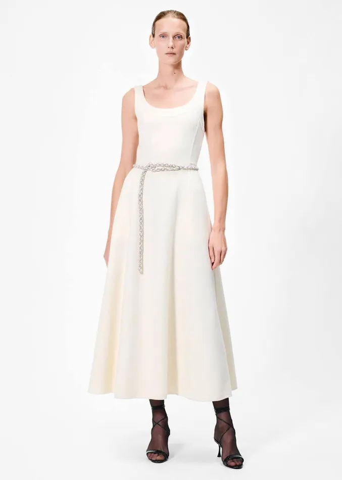 Adam Lippes Giorgina Dress Ivory Womens Dresses