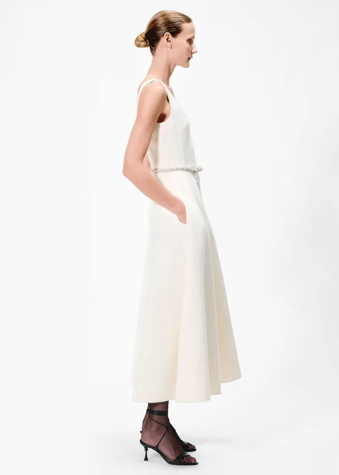 Adam Lippes Giorgina Dress Ivory Womens Dresses