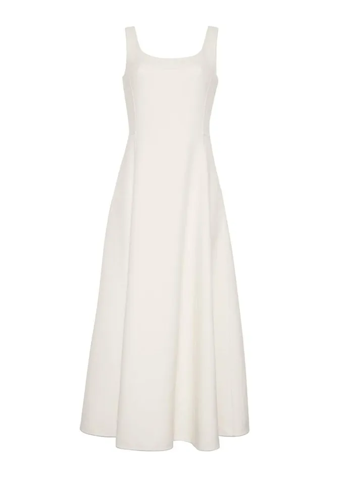 Adam Lippes Giorgina Dress Ivory Womens Dresses