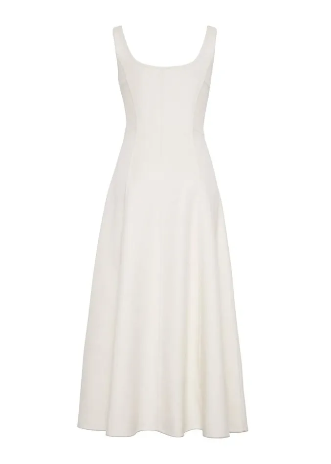 Adam Lippes Giorgina Dress Ivory Womens Dresses