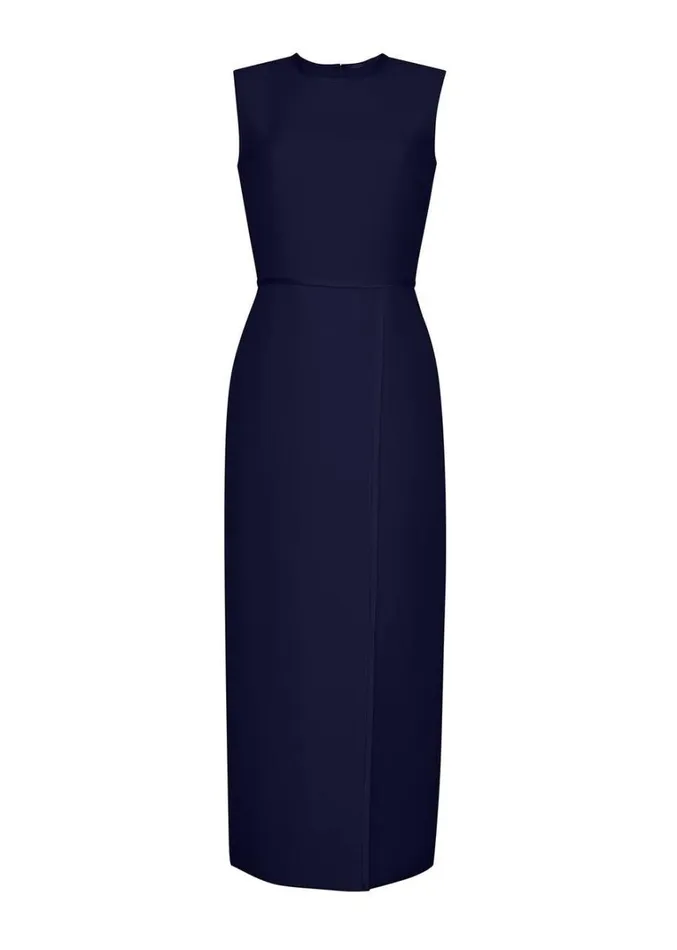 Adam Lippes Nello Dress Navy Womens Dresses