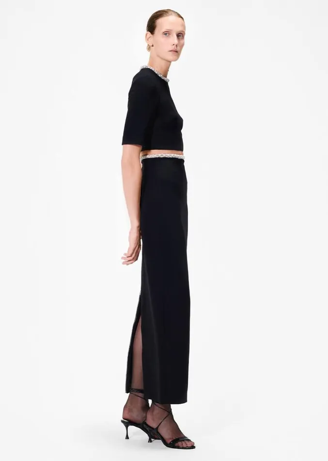Adam Lippes Perry Skirt Black Womens Skirts