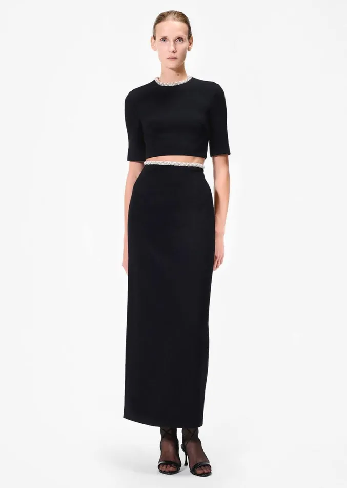 Adam Lippes Perry Skirt Black Womens Skirts