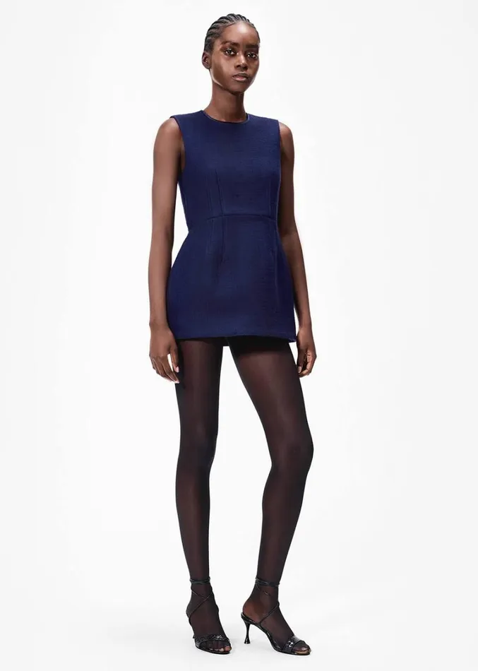 Adam Lippes Shell With Basque Navy Womens Tops