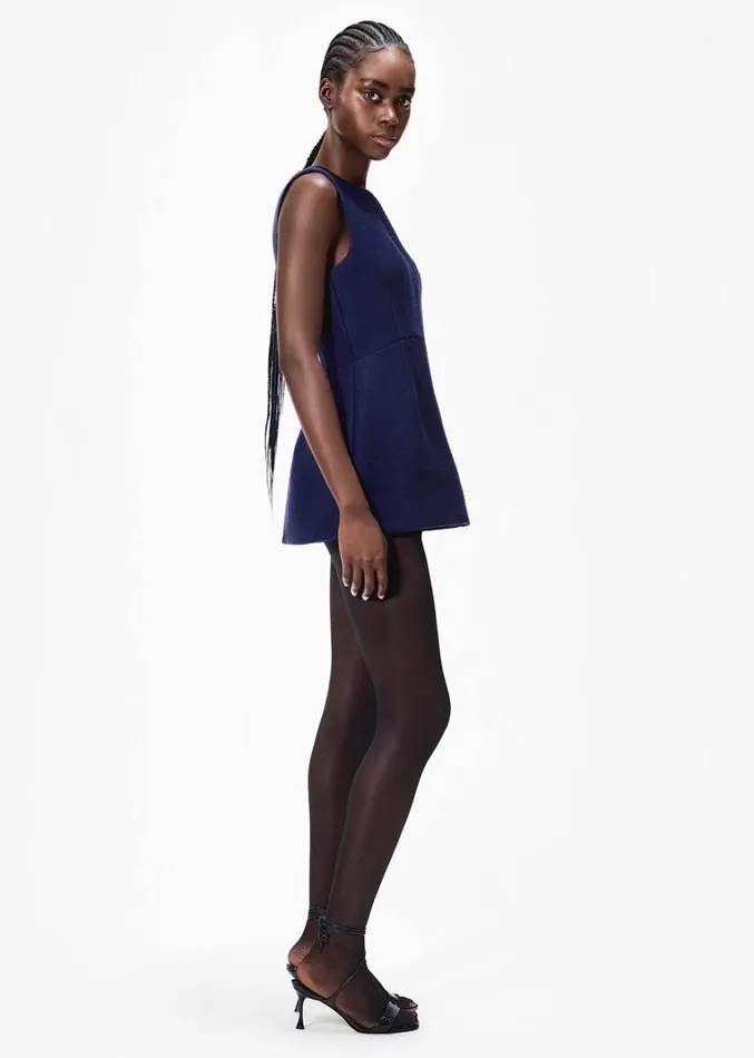 Adam Lippes Shell With Basque Navy Womens Tops