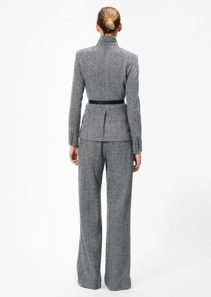 Adam Lippes Spencer Jacket Blackivory Womens Coats and Jackets
