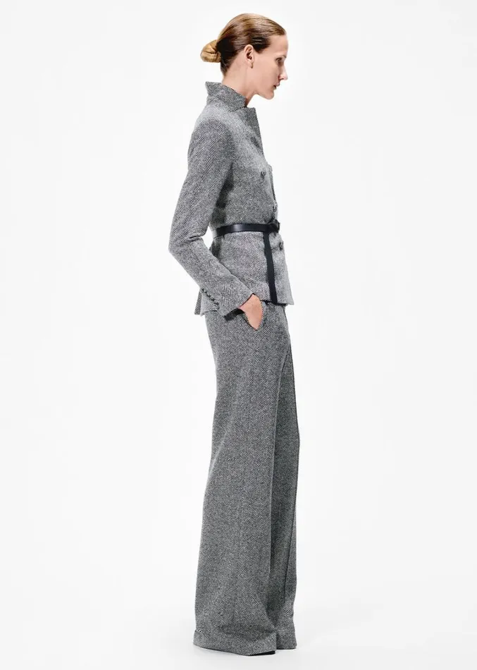 Adam Lippes Spencer Jacket Blackivory Womens Coats and Jackets