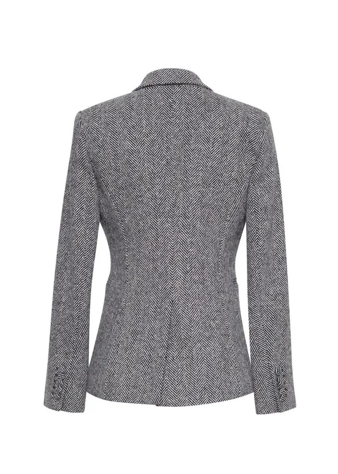 Adam Lippes Spencer Jacket Blackivory Womens Coats and Jackets