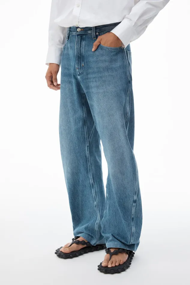 Alexander Wang Bottoms Rounded Denim Jeans With Bonded Seams 8211 Men