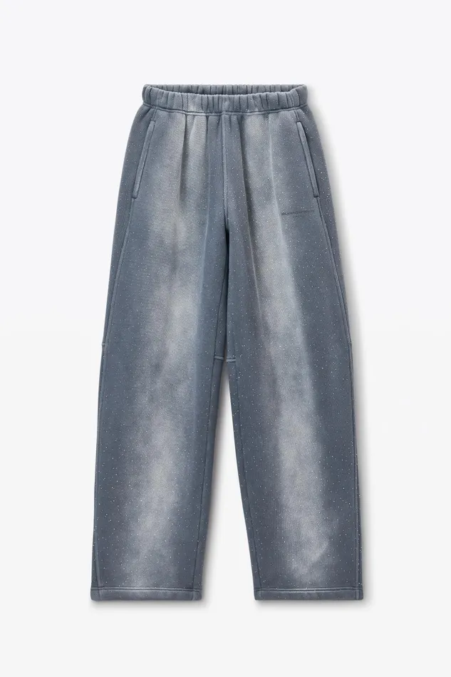 Alexander Wang Bottoms Unisex Crystal Hotfix Sweatpant 8211 MenWomen