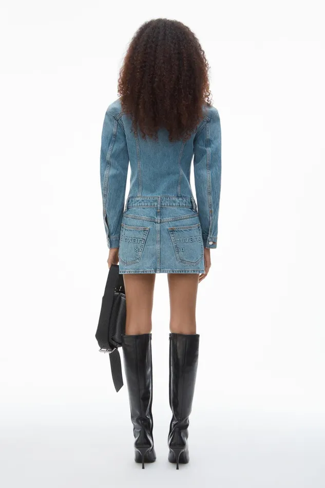 Alexander Wang Denim Denim Minidress In Cotton 8211 Women