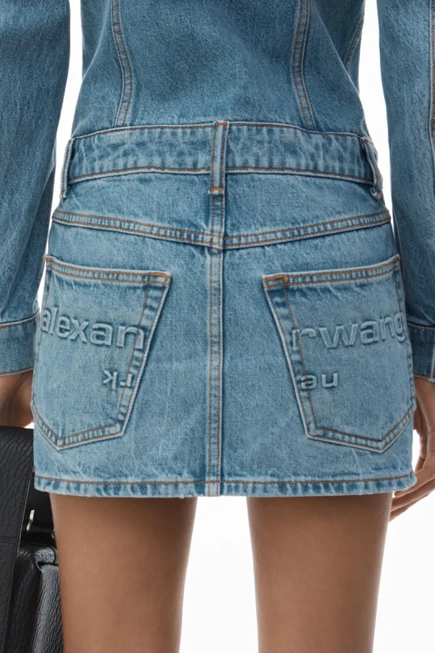 Alexander Wang Denim Denim Minidress In Cotton 8211 Women