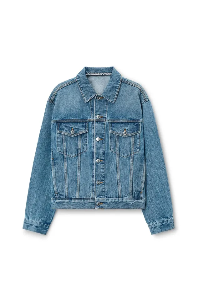 Alexander Wang Denim Oversize Trucker Jacket In Cotton Denim 8211 Women