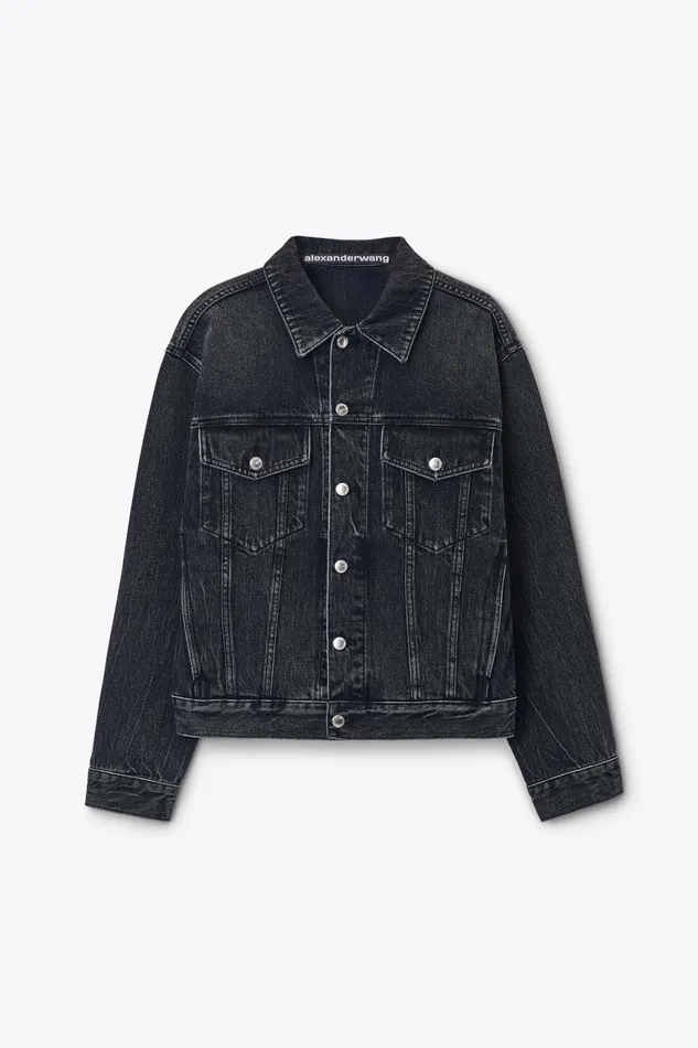 Alexander Wang Denim Oversize Trucker Jacket In Cotton Denim 8211 Women