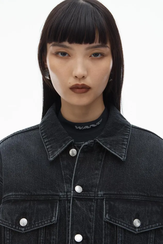 Alexander Wang Denim Oversize Trucker Jacket In Cotton Denim 8211 Women