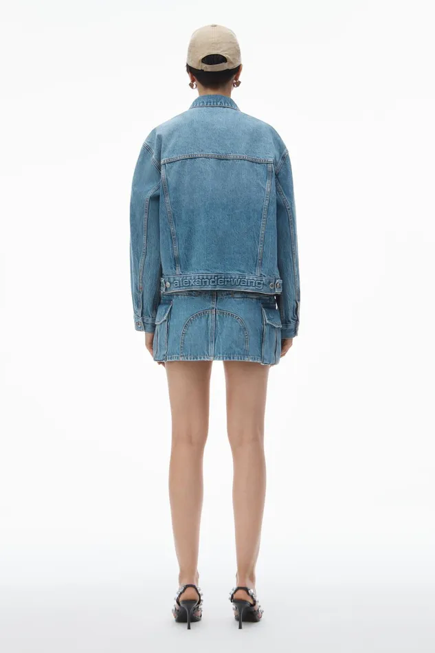 Alexander Wang Denim Oversize Trucker Jacket In Cotton Denim 8211 Women