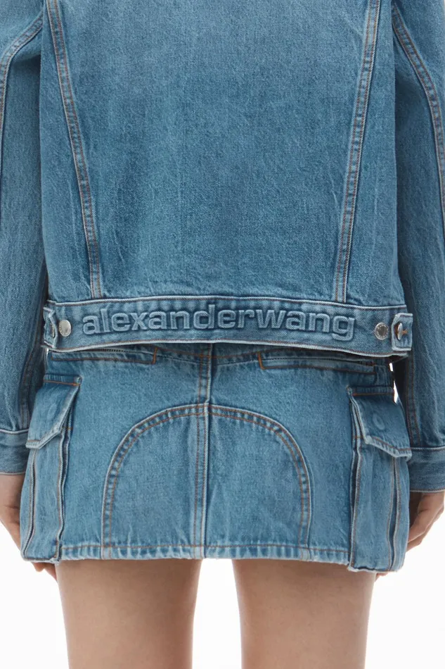 Alexander Wang Denim Oversize Trucker Jacket In Cotton Denim 8211 Women