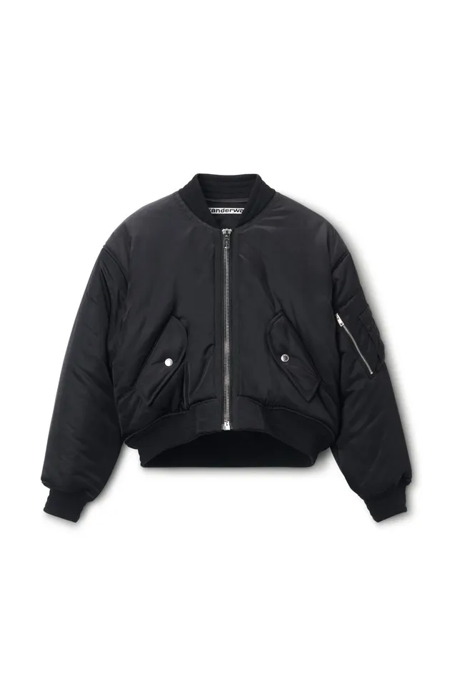 Alexander Wang Outerwear LogoEmbroidered Bomber Jacket 8211 Women
