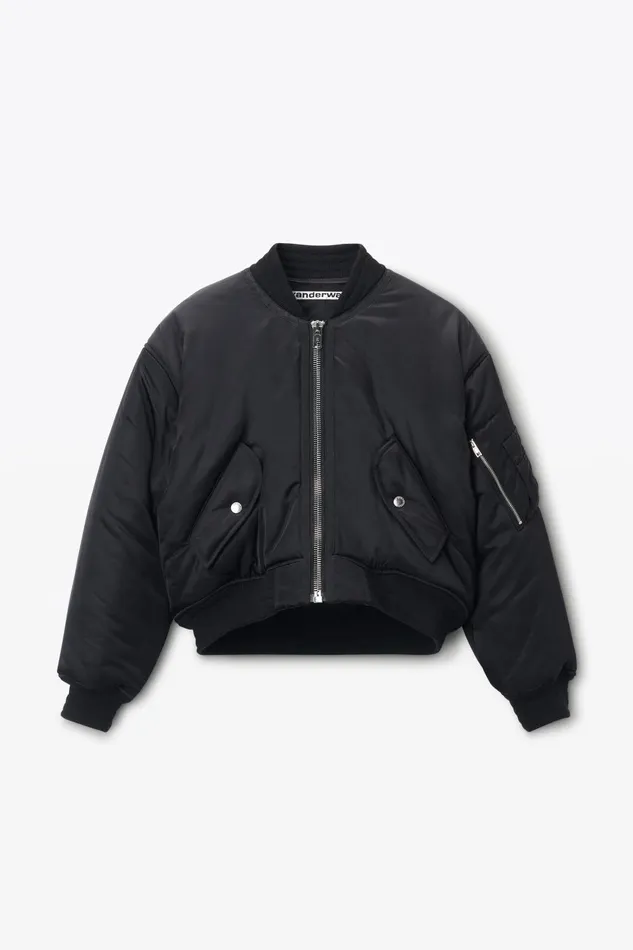 Alexander Wang Outerwear LogoEmbroidered Bomber Jacket 8211 Women
