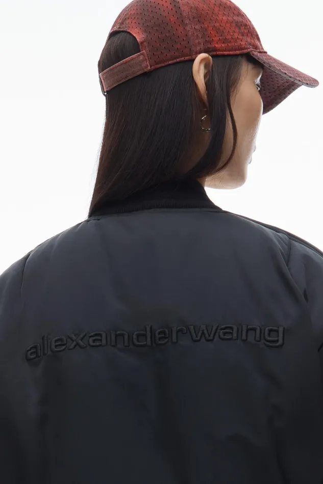 Alexander Wang Outerwear LogoEmbroidered Bomber Jacket 8211 Women