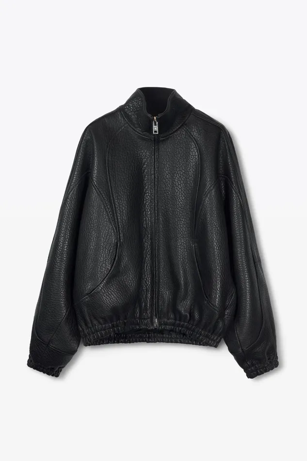 Alexander Wang Outerwear Track Jacket In Primal Lambskin Leather 8211 Men