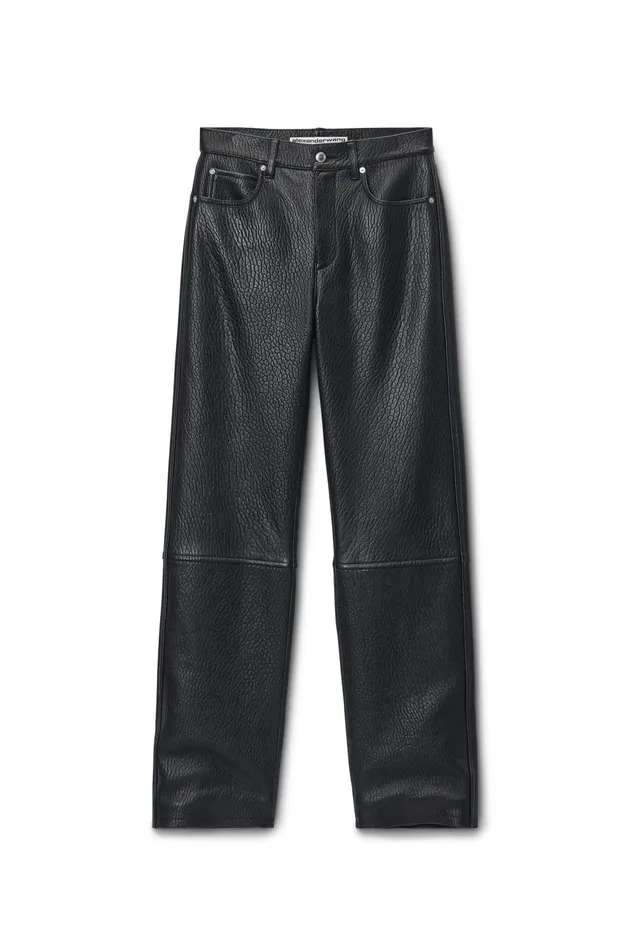 Alexander Wang Pants Ez 8211 Mid Rise Relaxed Straight Pant In Primal Nappa Lambskin Leather 8211 Women Alexander Wang Pants Ez 8211 Mid Rise Relaxed Straight Pant In Primal Nappa Lambskin Leather 8211 Women