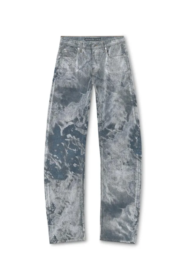 Alexander Wang Pants LowRise Flocked Jeans With Lasered Cloud Print 8211 Women