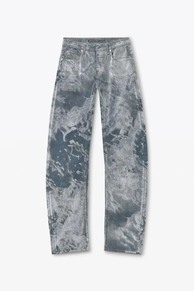 Alexander Wang Pants LowRise Flocked Jeans With Lasered Cloud Print 8211 Women